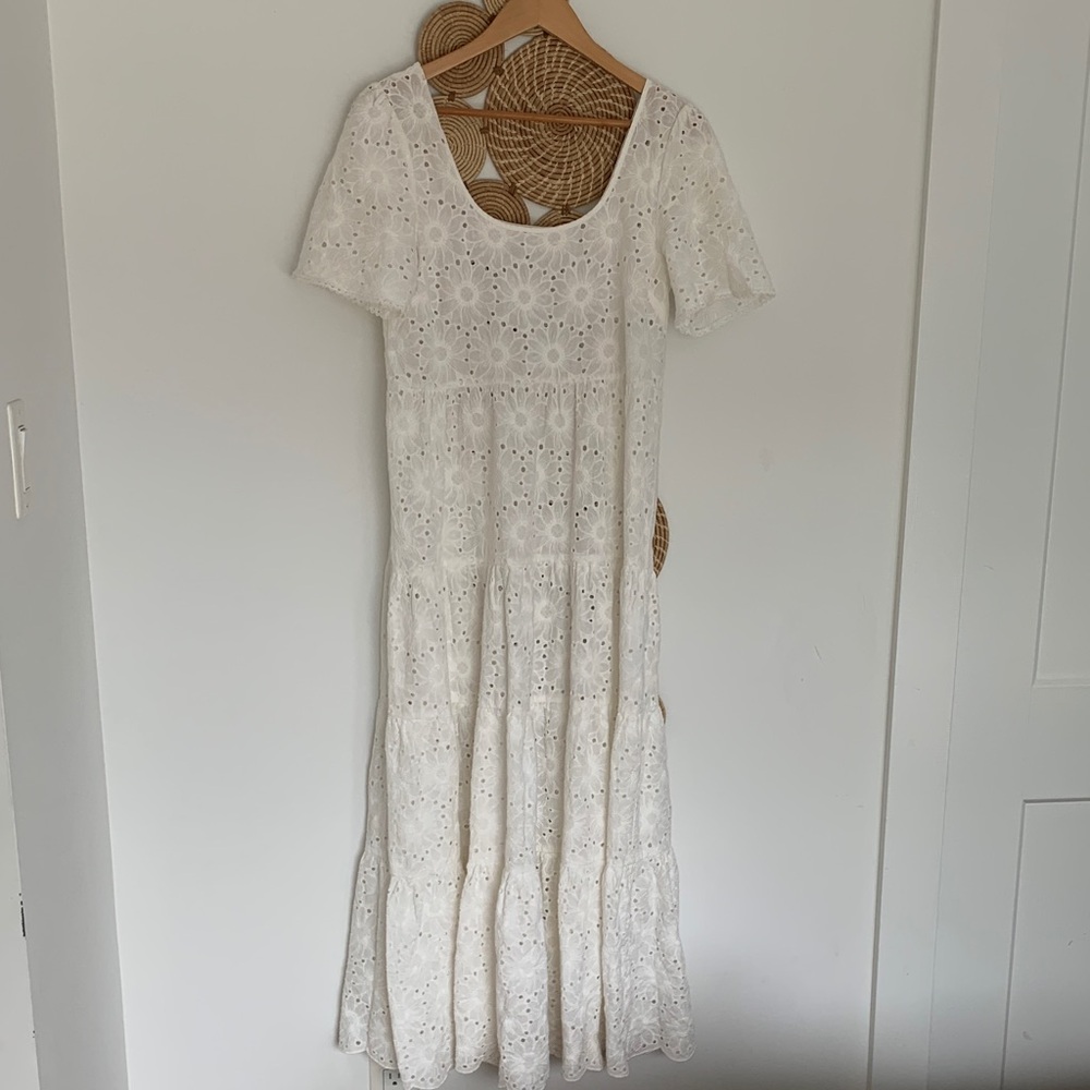 Auguste The Label White Midi Dress